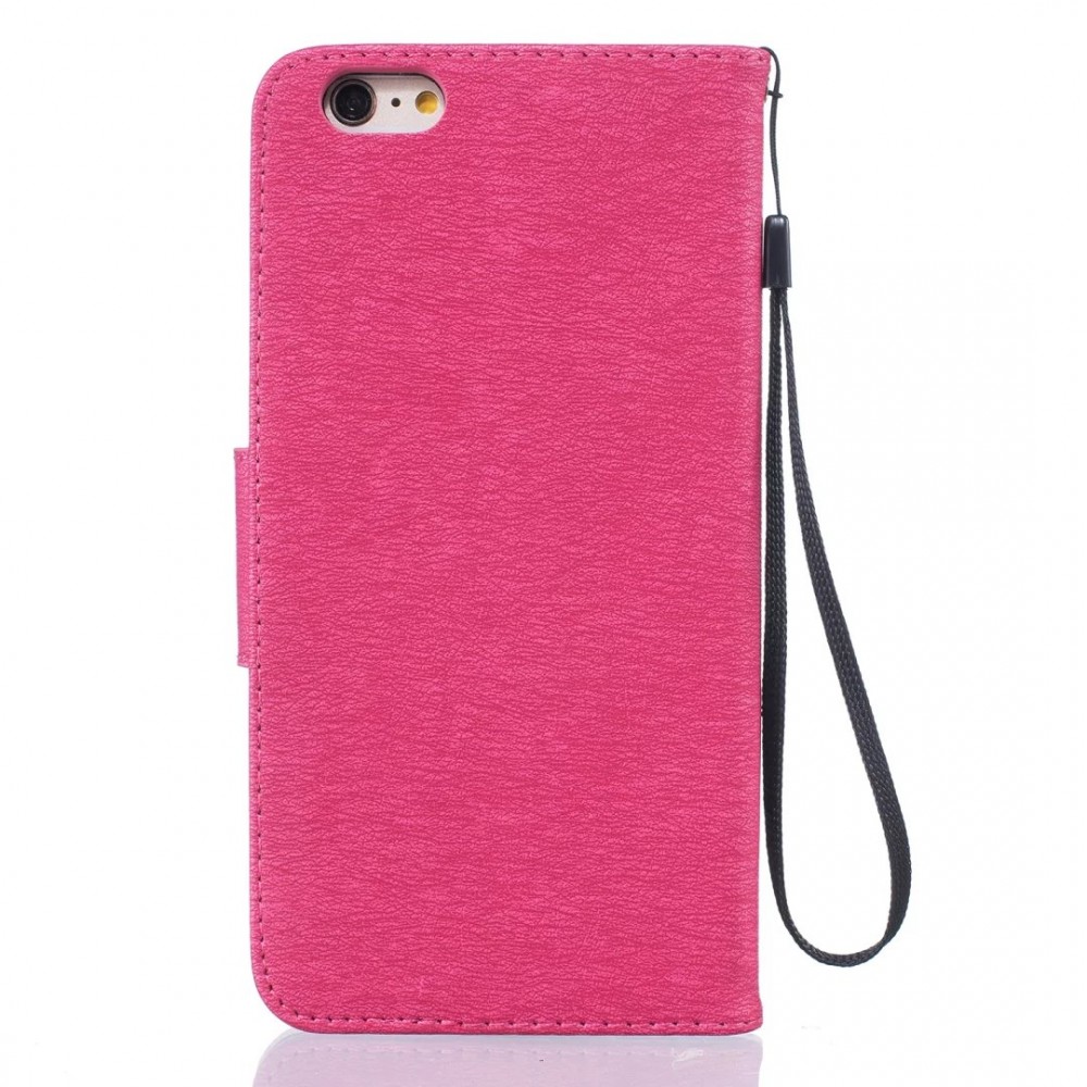 Fourre iPhone 7 Plus / 8 Plus - Flip plume freedom - Rose foncé