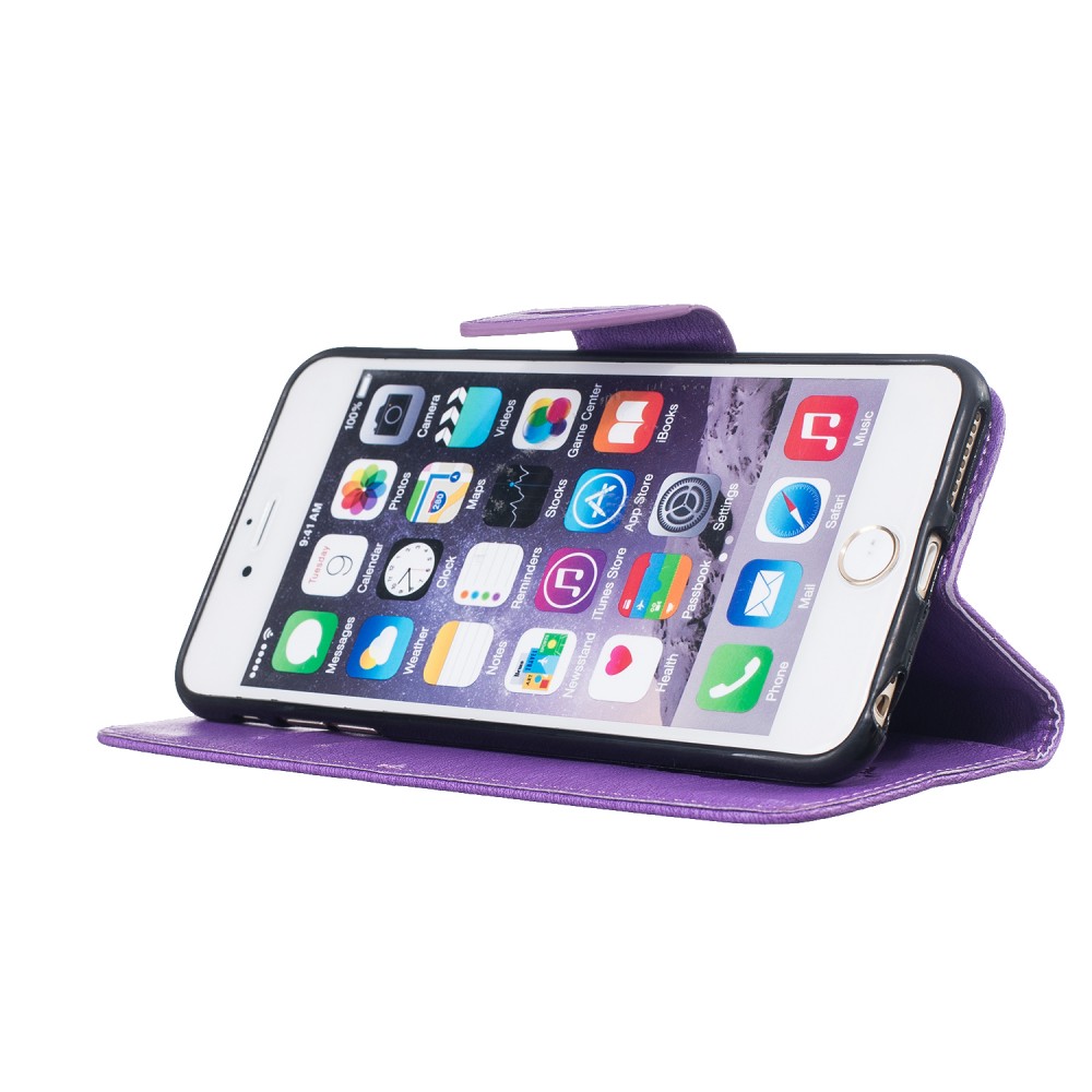 Hülle iPhone 6/6s - Flip Feder freedom - Violett