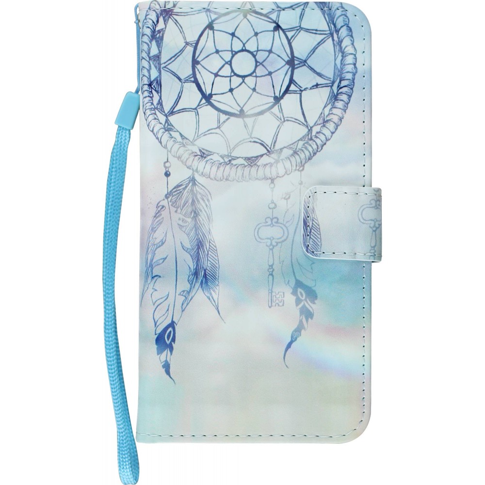 Hülle iPhone Xs Max - Flip 3D dreamcatcher - Hellblau