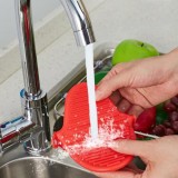 Hitzebeständige Silikon Schutz Handschuhe Universalgrösse für Bachofen - Gelb