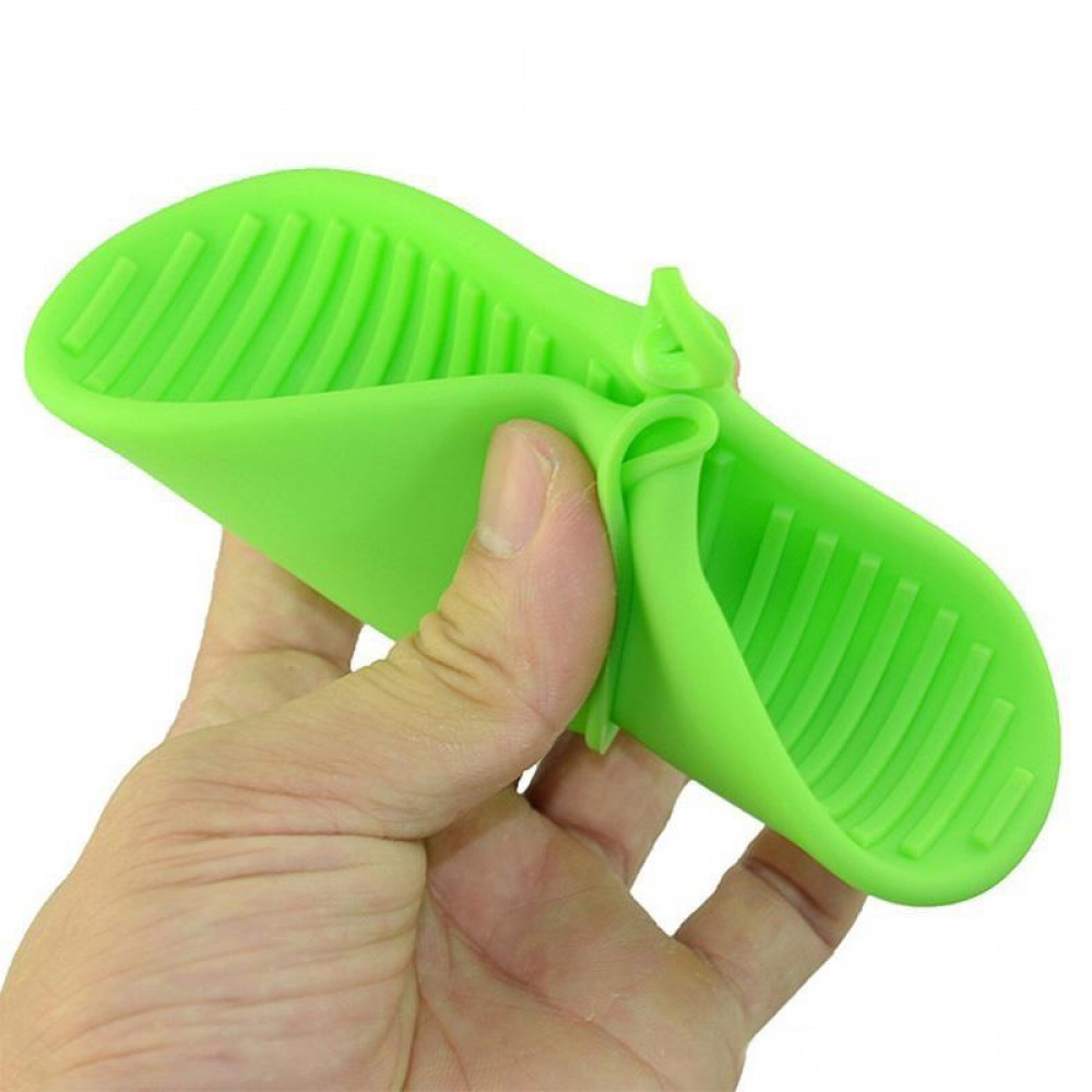 Hitzebeständige Silikon Schutz Handschuhe Universalgrösse für Bachofen - Grün
