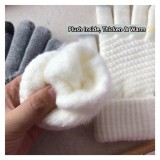 Winter-Touch-Handschuhe aus Strick mit Kompatibilität für Smartphone- und Tablet-Bildschirme - Weiß
