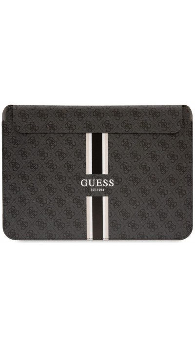 Guess Logo Stripes Housse pour Laptop et MacBook 13" & 14" - Noir