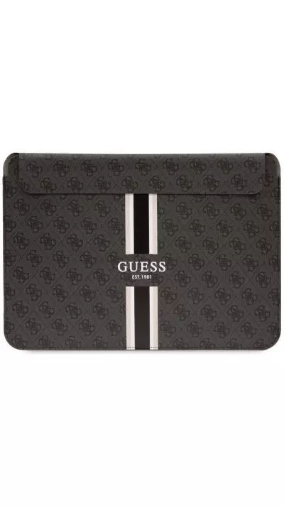 Guess Logo Stripes Housse pour Laptop et MacBook 16" - Noir