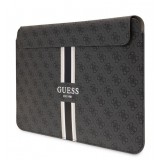 Guess Logo Stripes Laptop & MacBook Hülle für 16" - Schwarz