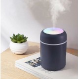 Humidificateur H2O d'air compact avec lumière LED multicolore - Noir