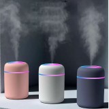 Humidificateur H2O d'air compact avec lumière LED multicolore - Noir