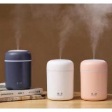 Humidificateur H2O d'air compact avec lumière LED multicolore - Noir