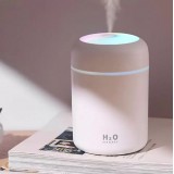 Humidificateur H2O d'air portable et compact avec lumière LED multicolore - Rose