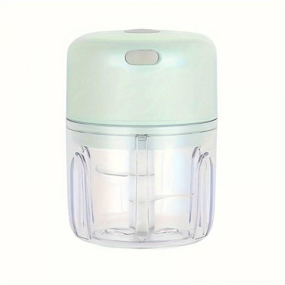 Robuster und langlebiger elektrischer Mini Fleischwolf 250ml USB - Zerkleinerer für Fleisch und Gemüse - Grün