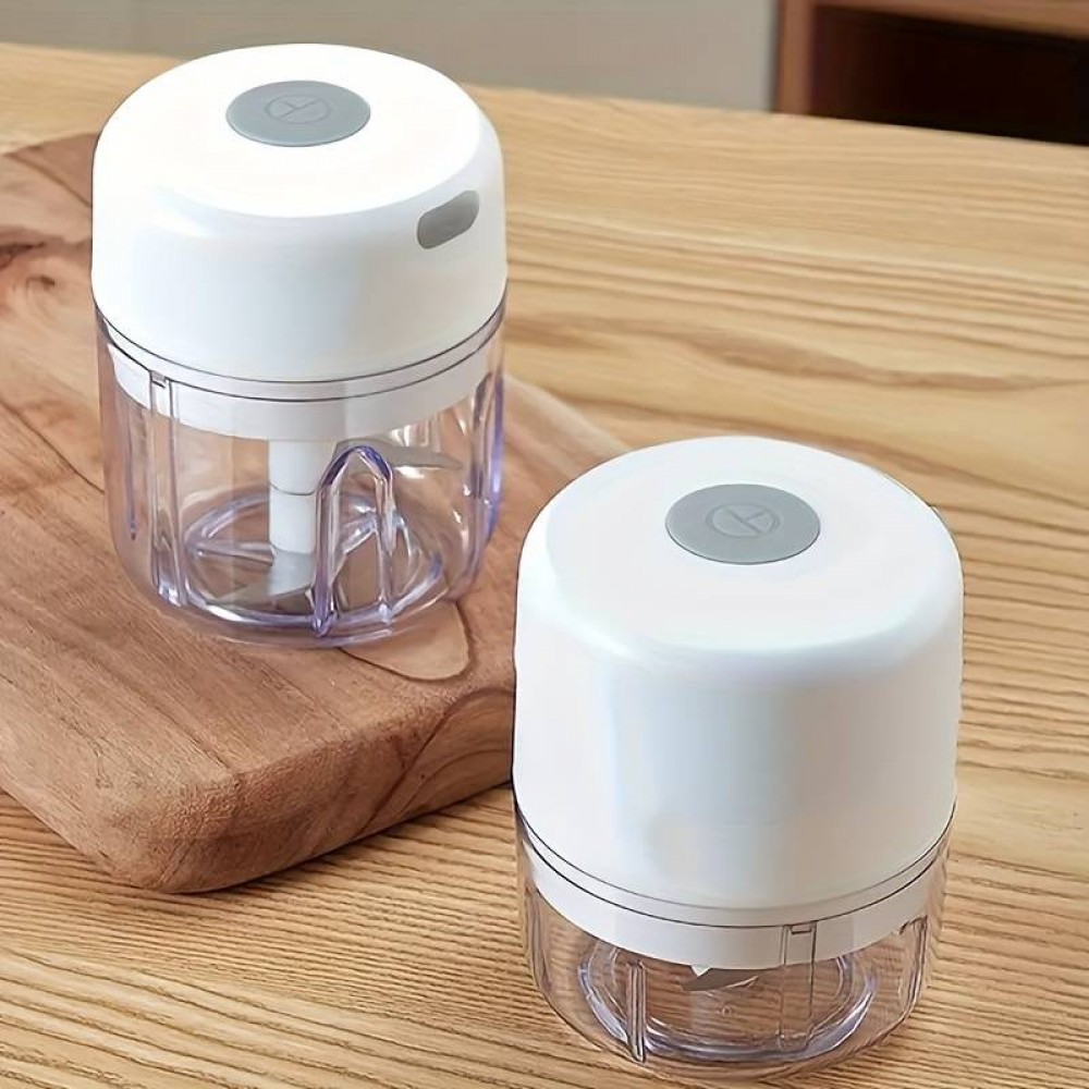 Robuster und langlebiger elektrischer Mini Fleischwolf 250ml USB - Zerkleinerer für Fleisch und Gemüse - Grün