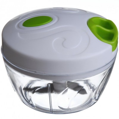 Speedy Chopper - Petit hachoir manuel pour fruits/légumes/salades - Blanc / vert