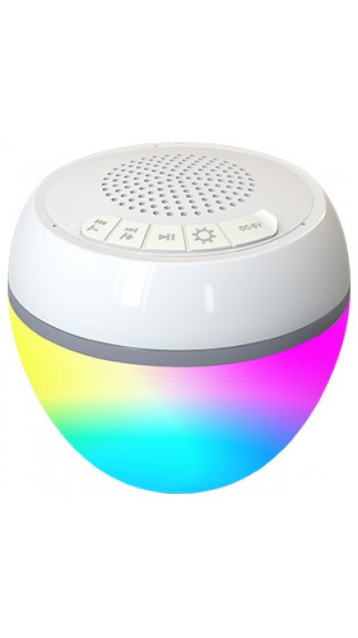 HaiSound Haut-parleur Bluetooth flottant avec éclairage d'ambiance LED IP68 étanche - Blanc