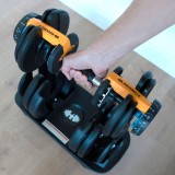 Haltères réglables Rockbells (2 à 24 kg) avec base de rangement