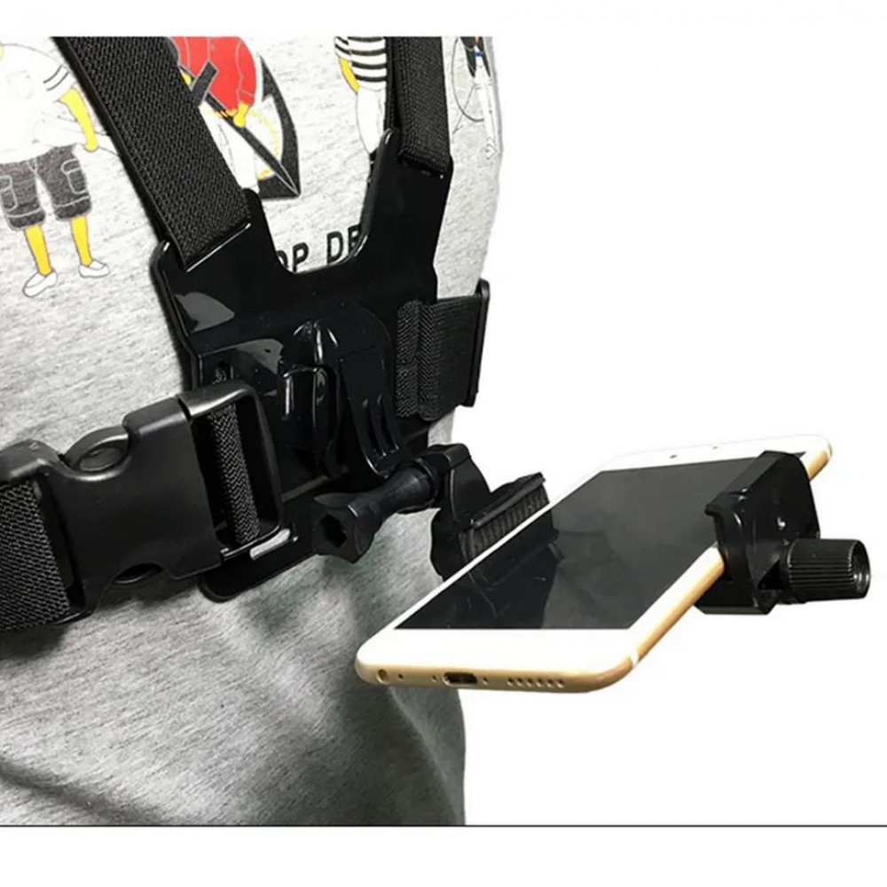 Harnais support téléphone & GoPro poitrine FPV universel avec rotation horizontal/vertical