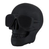 Haut-parleur Gothic tête de mort Bluetooth V3.0 avec batterie réchargable - Noir