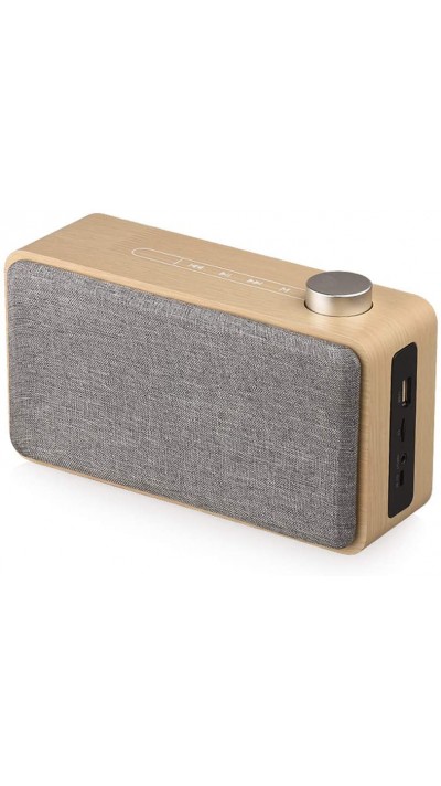 Haut-parleur Bluetooth élégant - Design en bois et meilleur plaisir musical BT/AUX/SD