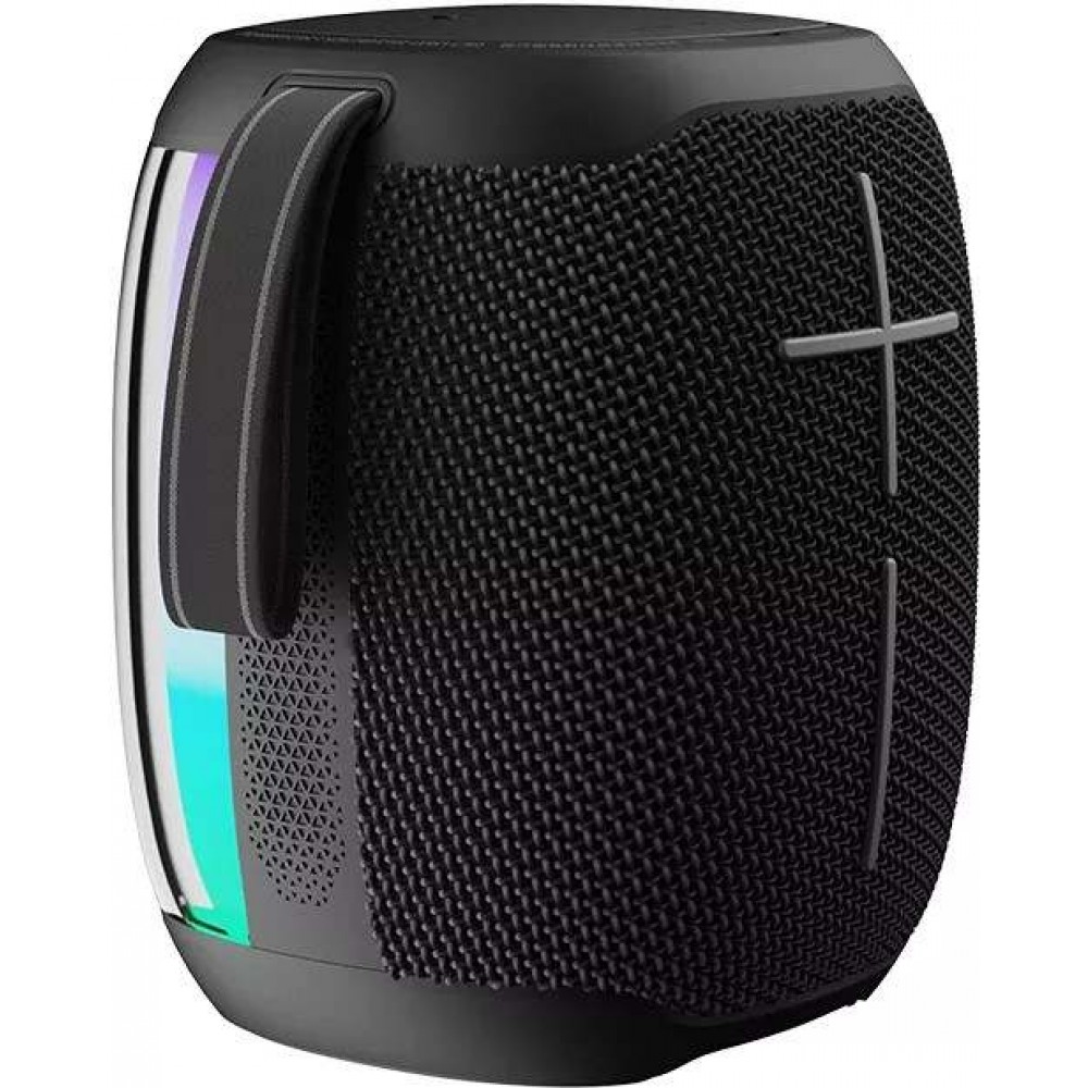 Bluetooth-Lautsprecher LED Leuchtender tragbarer kabelloser Sanag V12S Pro transparenter Kunststoffrückseite - Schwarz