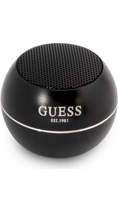 Haut-parleur compacte Guess en aluminium Bluetooth 5.0 Wireless portable ultra léger  - Noir
