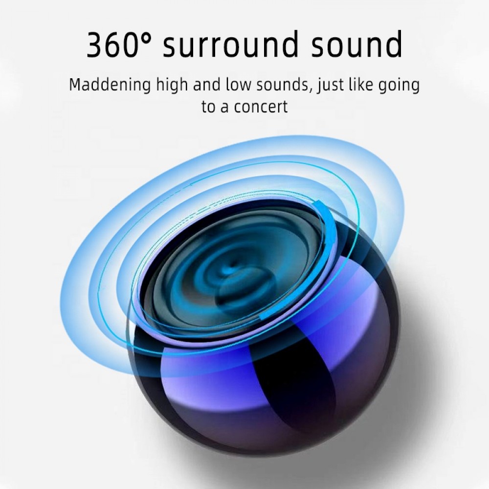 Haut-parleur ultra petit mini Bluetooth BT 5.0 TWS Wireless Speakers - Bleu