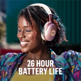 House of Marley Positive Vibration XL ANC écouteurs Bluetooth Over-Ears 40mm Hi-Fi Bois - Blanc/rose