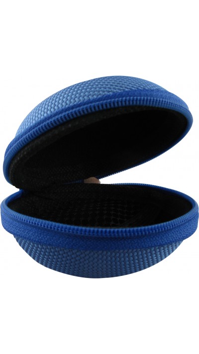 Housse de protection / étui / boîte pour cartes mémoire, écouteurs, monnaie - Bleu