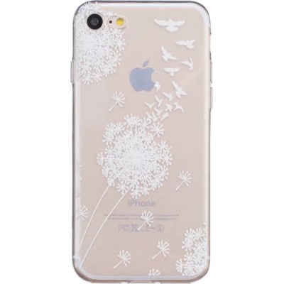Housse iPhone 7 / 8 / SE (2020, 2022) - Flower Transparent Blanc