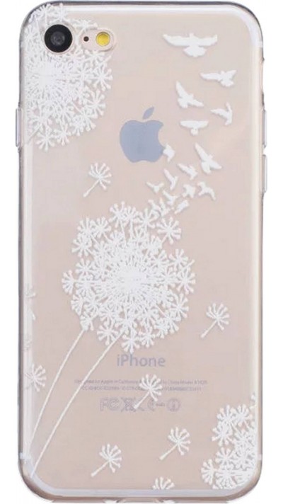 Housse iPhone 7 / 8 / SE (2020, 2022) - Flower Transparent Blanc