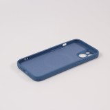 Housse iPhone 15 Plus - Coque en silicone souple avec MagSafe et protection pour caméra - Bleu foncé