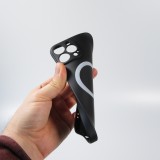 Housse iPhone 11 - Coque en silicone souple avec MagSafe et protection pour caméra - Noir