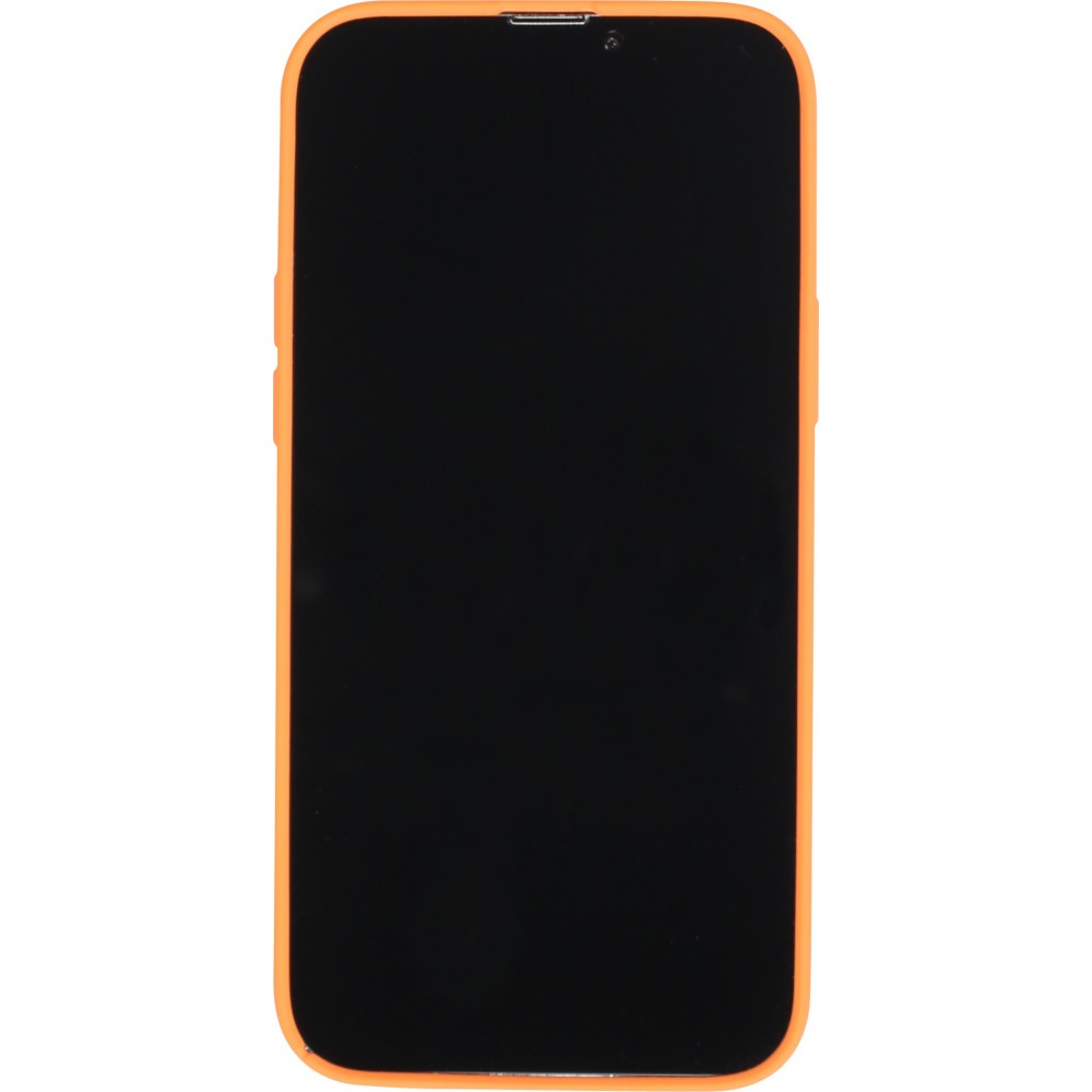 iPhone 15 Plus Case Hülle - Soft-Shell silikon cover mit MagSafe und Kameraschutz - Orange