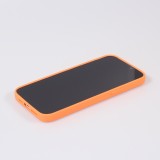 iPhone 15 Plus Case Hülle - Soft-Shell silikon cover mit MagSafe und Kameraschutz - Orange
