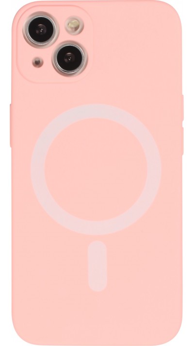 iPhone 13 Case Hülle - Soft-Shell silikon cover mit MagSafe und Kameraschutz - Rosa