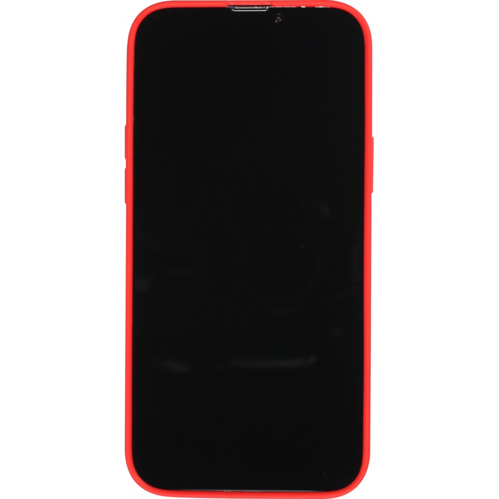 iPhone 15 Plus Case Hülle - Soft-Shell silikon cover mit MagSafe und Kameraschutz - Rot