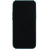 Housse iPhone 15 Plus - Coque en silicone souple avec MagSafe et protection pour caméra - Vert foncé