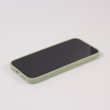 Housse iPhone 15 Plus - Coque en silicone souple avec MagSafe et protection pour caméra - Vert