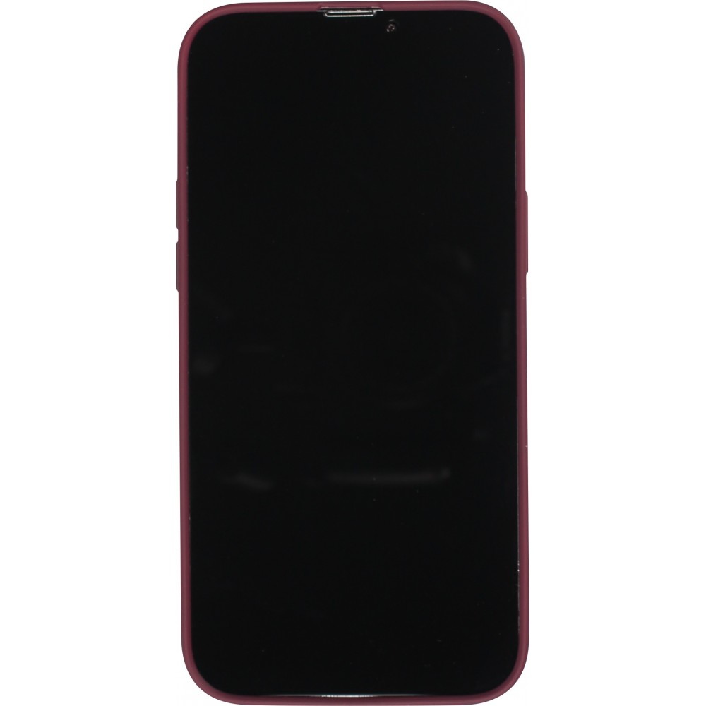 Housse iPhone 15 Pro - Coque en silicone souple avec MagSafe et protection pour caméra - Bordeaux