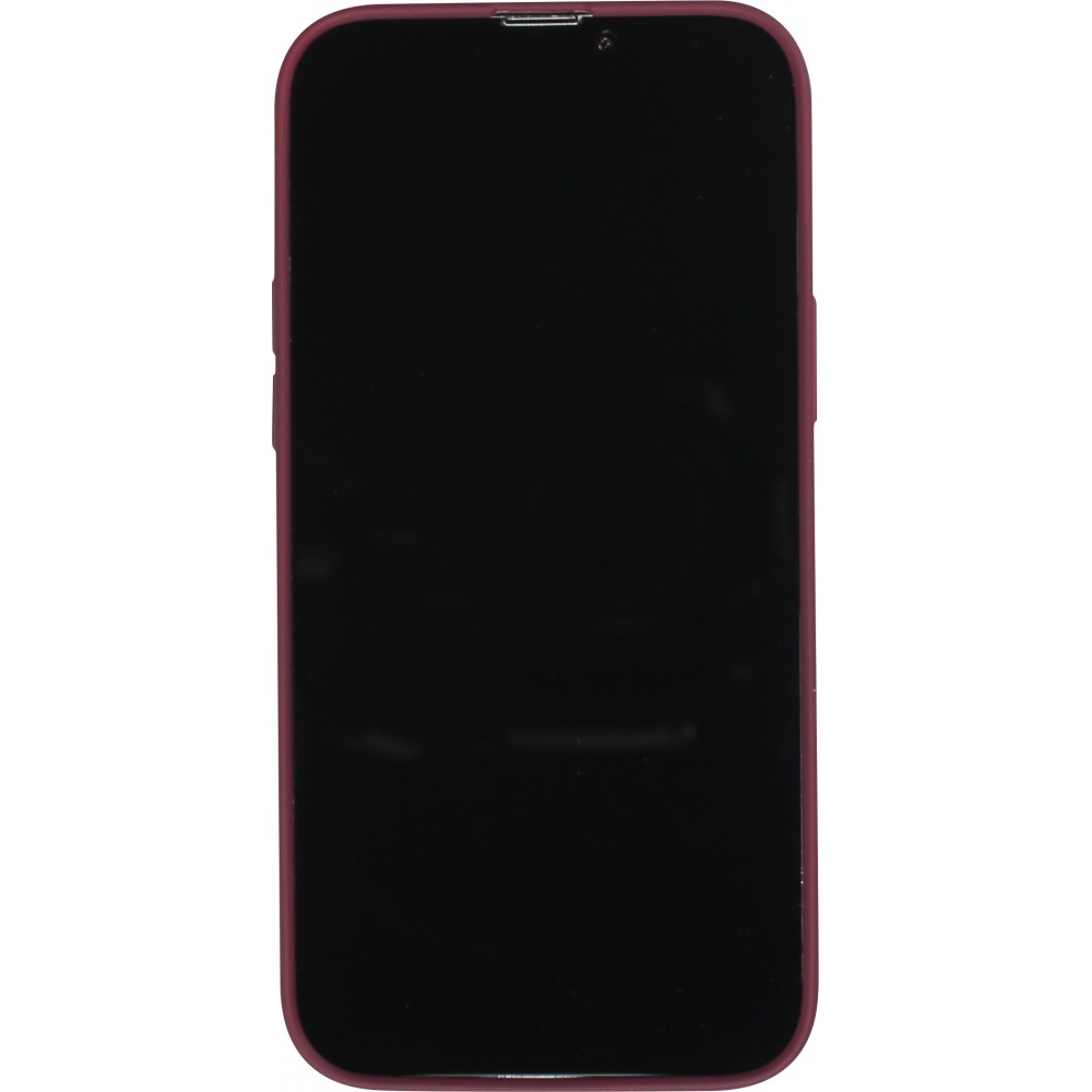 Housse iPhone 15 Pro Max - Coque en silicone souple avec MagSafe et protection pour caméra - Bordeaux