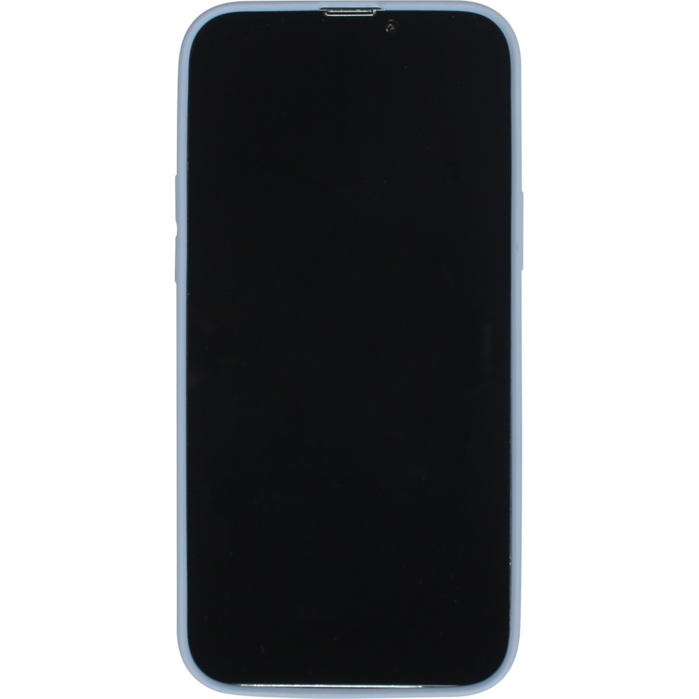 Housse iPhone 13 Pro Max - Coque en silicone souple avec MagSafe et protection pour caméra - Bleu gris