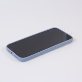 Housse iPhone 15 Pro Max - Coque en silicone souple avec MagSafe et protection pour caméra - Bleu gris