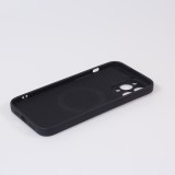 iPhone 13 Pro Case Hülle - Soft-Shell silikon cover mit MagSafe und Kameraschutz - Schwarz