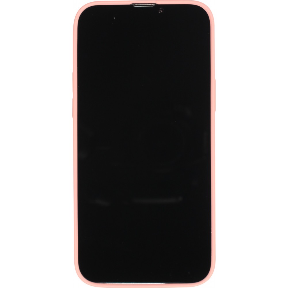 Housse iPhone 15 Pro - Coque en silicone souple avec MagSafe et protection pour caméra - Rose