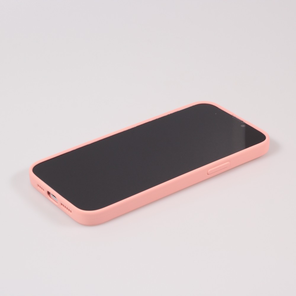 Housse iPhone 13 Pro Max - Coque en silicone souple avec MagSafe et protection pour caméra - Rose