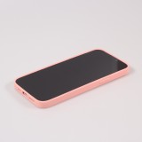 Housse iPhone 15 Pro Max - Coque en silicone souple avec MagSafe et protection pour caméra - Rose