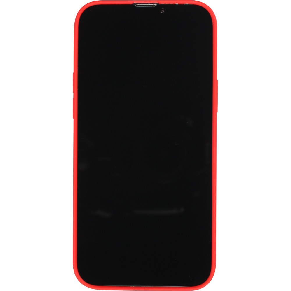 Housse iPhone 15 Pro - Coque en silicone souple avec MagSafe et protection pour caméra - Rouge