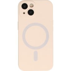 iPhone 15 Plus Case Hülle - Soft-Shell silikon cover mit MagSafe und Kameraschutz - Vanille