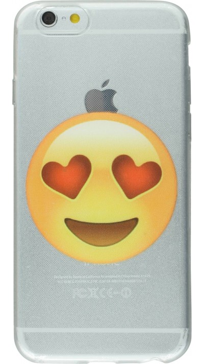Housse iPhone 6/6s - Emoji yeux coeurs