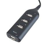 Hub USB à 4 ports Multiport Highspeed 4x USB-A / PC / Laptop / TV multiprise - Noir