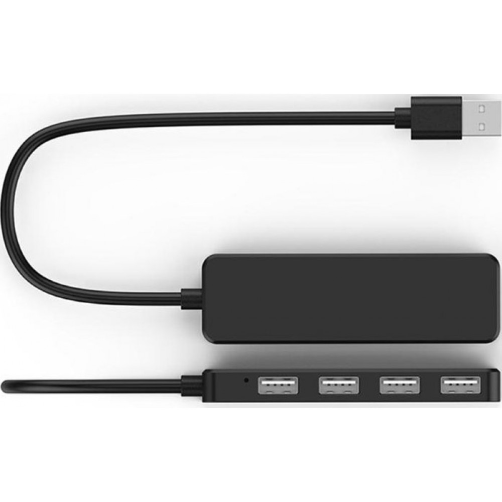 Hub USB à 4 ports Multiport Highspeed extra plat 4x USB-A / PC / Laptop / TV multiprise - Blanc
