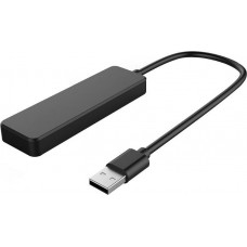Hub USB à 4 ports Multiport Highspeed extra plat 4x USB-A / PC / Laptop / TV multiprise - Noir